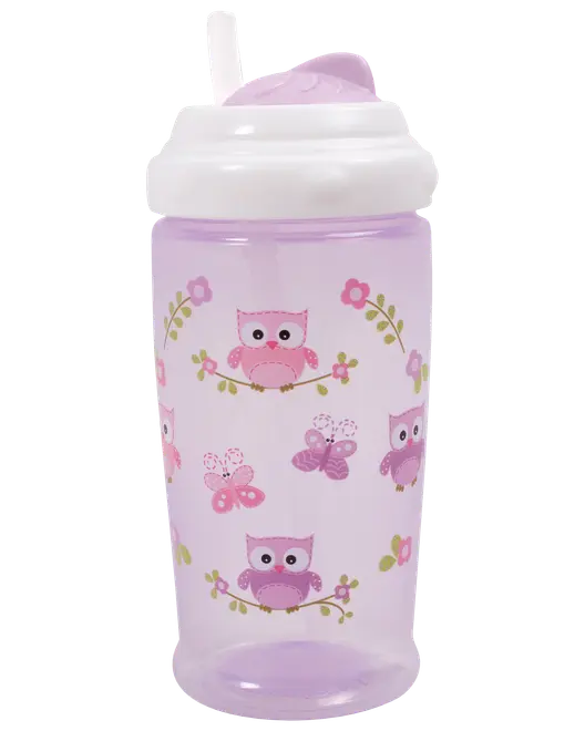 Drikkekop med sugerør - ass. farver