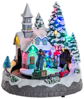 Jullandskap tåg och jultomte