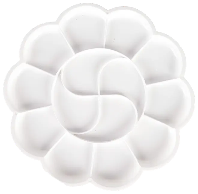 Malerpalette Ø20 cm - blomst