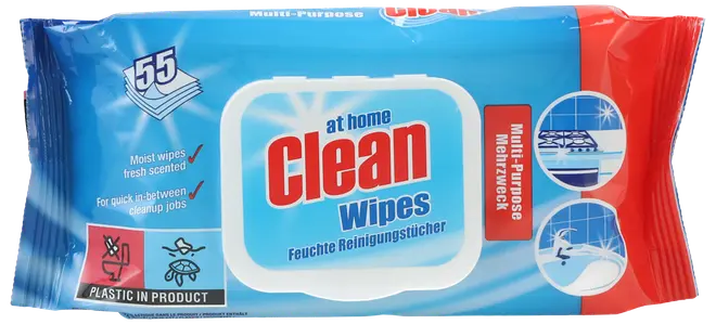 At Home Clean Rengøringsserviet 55-pak