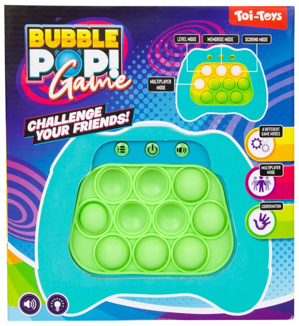Bubble pop reaktionsspil - assorterede farver