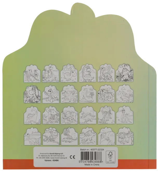 Malebog dino/enhjørning - assorteret