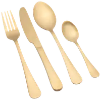 Bestickset 16 delar - matt guld