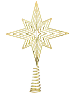 Toppstjärna guld 15,6 cm