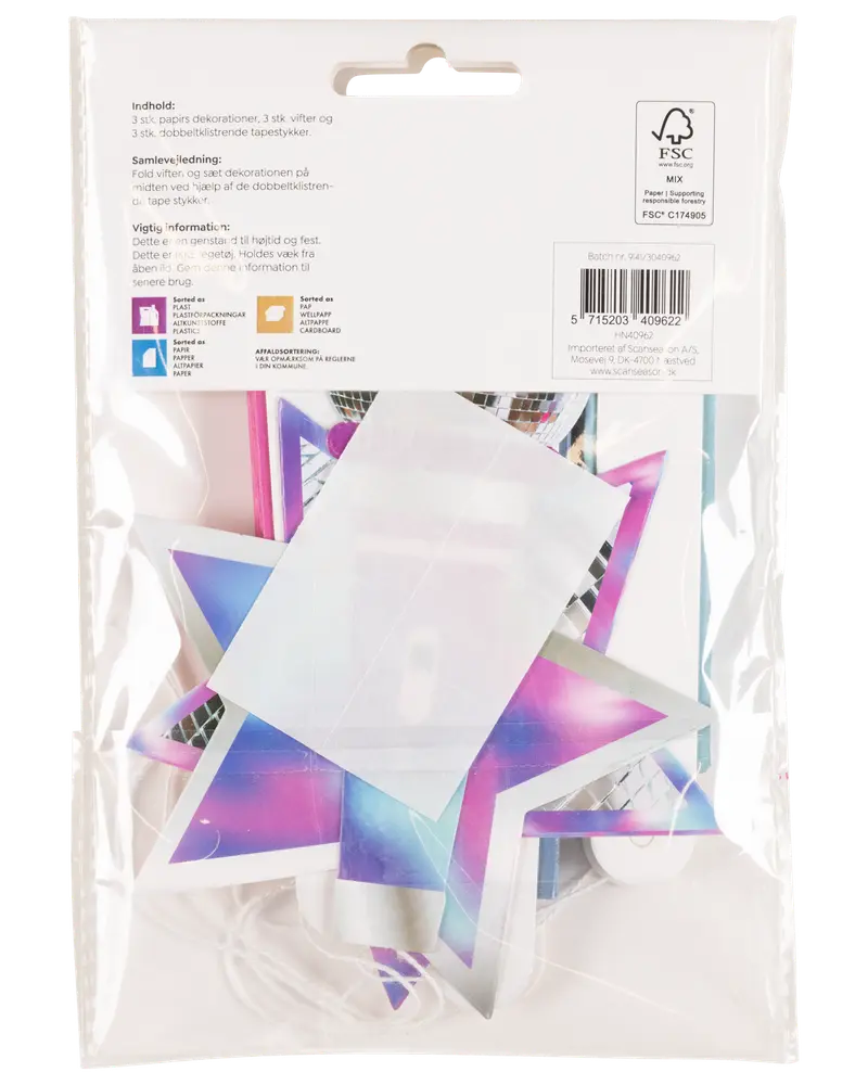 Disco dekorationer i papp 3-pack