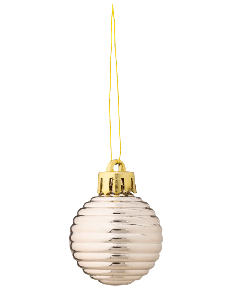 Julkulor silver/champagne 10-pack 