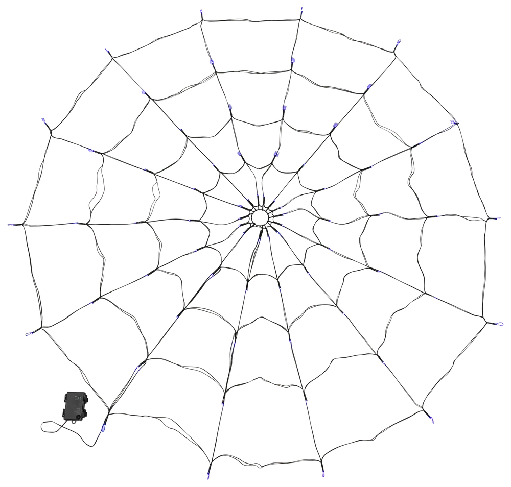 Halloween Spindelnät med LED Ø150 cm