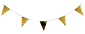 Guirlande med vimpler 4 m guld