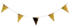 Guirlande med vimpler 4 m guld