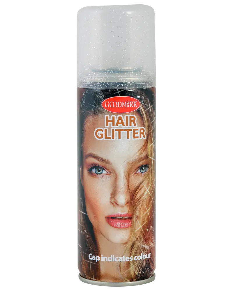 Glitter hårspray - silver