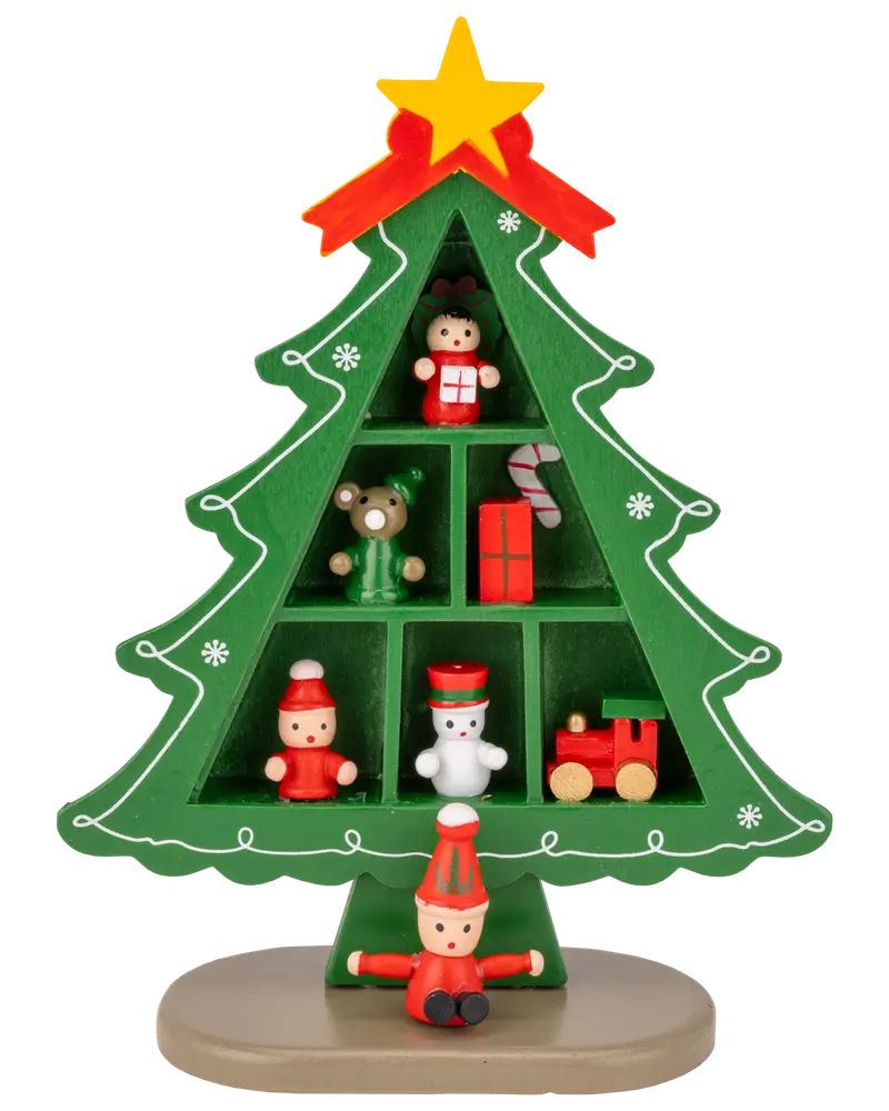Julgranshylla med figurer