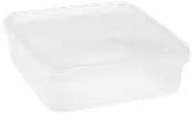 Plastbøtte med låg 1,5 l Firkantet