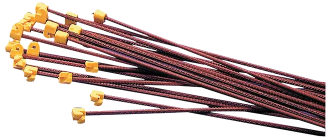 Bunt med bruna rökelsestickor med gula fyrkantiga toppar, används för aromaterapi eller religiösa ritualer. Varje sticka är tunn, jämn och brinner långsamt.