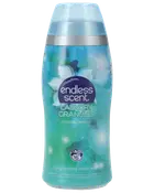 Blå, gennemsigtig flaske med Endless Scent vaskekugler, blomsterdesign, Morning Energy-duft, langvarig frisk duft, til 16 vaske.