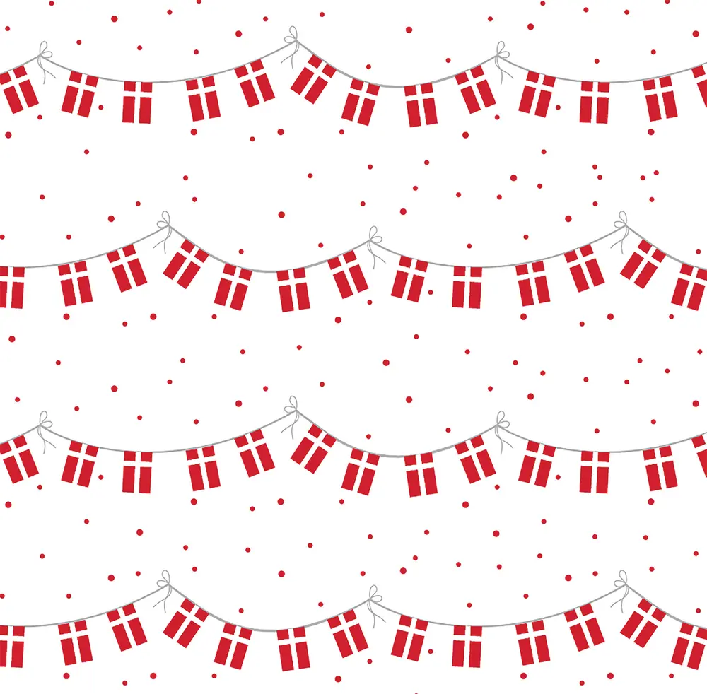 Gavepapir med flag 3 meter