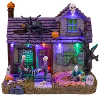 Halloween landskap - Hus med skelett