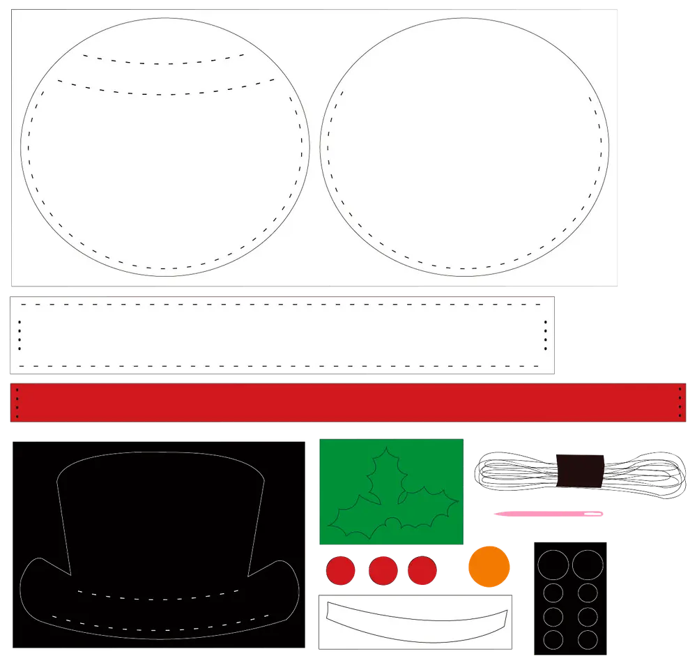 Filtkit DIY Snögubbe väska