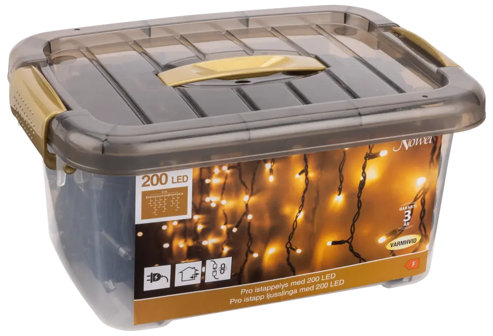 Nowel Pro Istappsslinga 200 LED Varmvit
