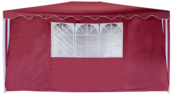 Sidovägg 4m med fönster - Röd