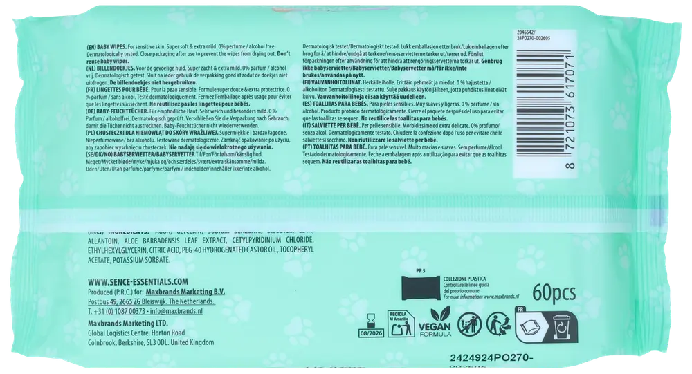 Våtservetter Baby Sensitive