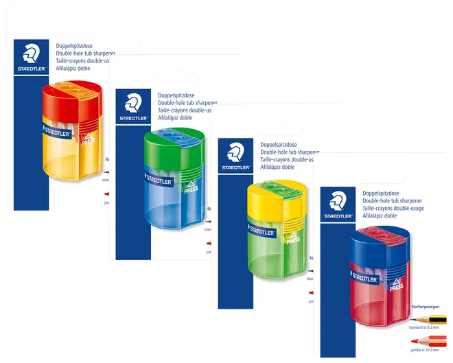 Staedtler Blyantspidser med beholder plast - Ass.