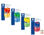 Staedtler Blyantspidser med beholder plast - Ass.