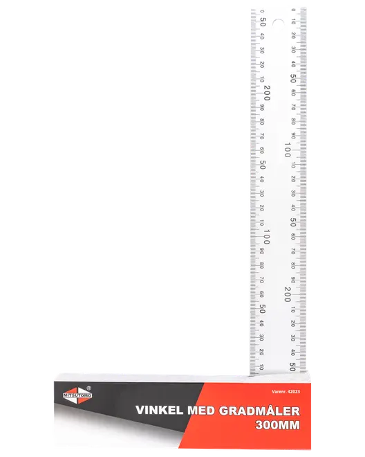 Vinkel med gradmåler 300 mm