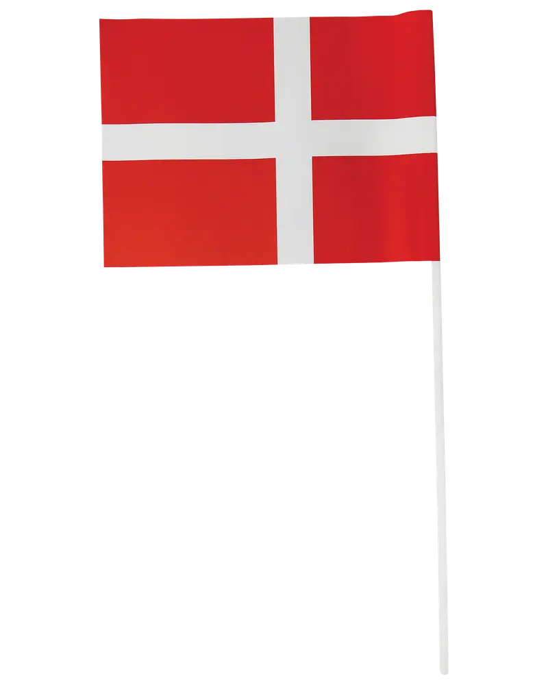 Papirflag på pind - 40cm 10-pak