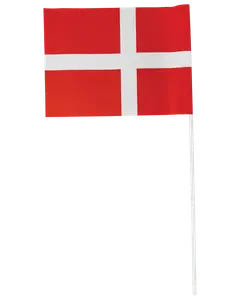 Papirflag på pind - 40cm 10-pak