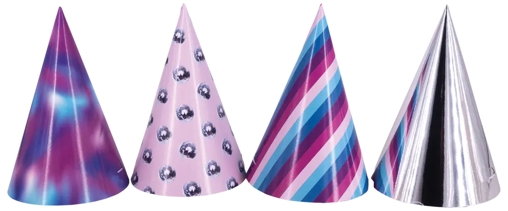 Disco pappershattar 4-pack