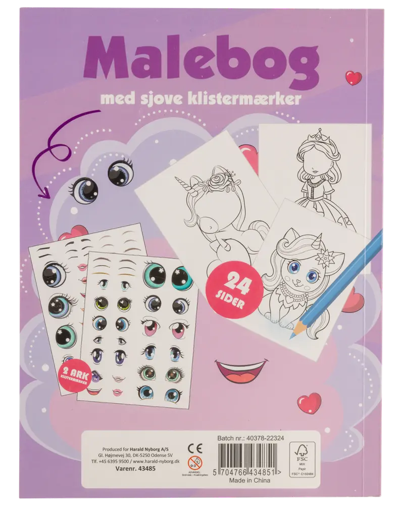 Målarbok med klistermärken