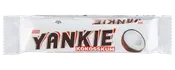 Hvid Toms Yankie Kokosskum slikbar-indpakning med stort YANKIE-navn og kokosbillede.