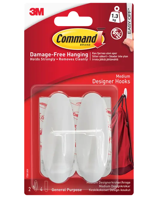 Command™ Designkrok 2-pack – Medium