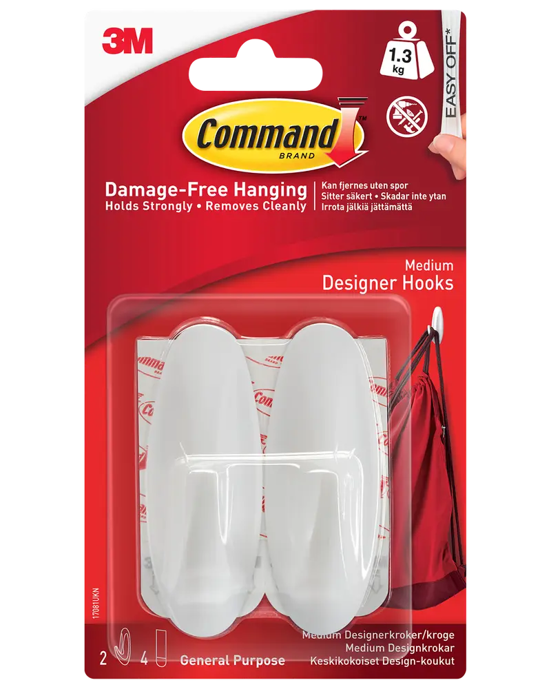 Command™ Designkrok 2-pack – Medium