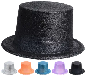 Nyårshatt med glitter - olika färger