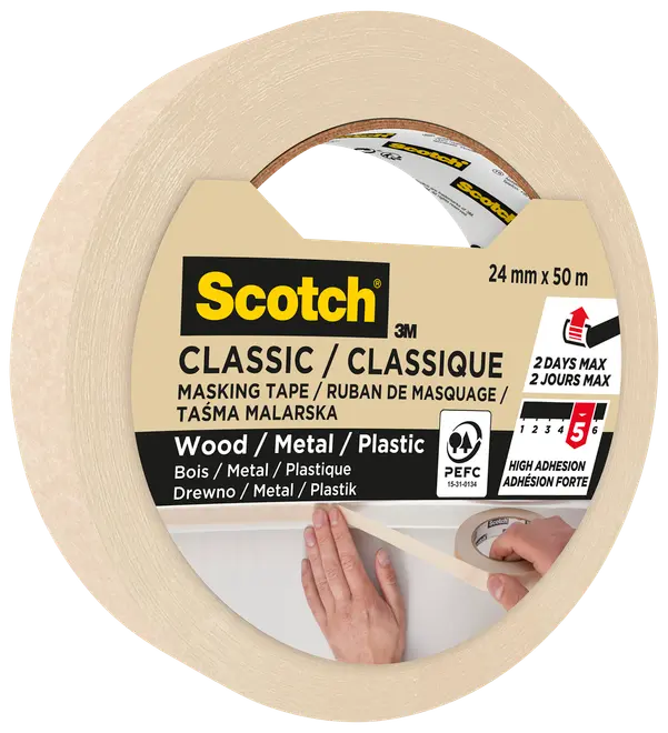 Scotch® Afdækningstape 50 meter x 24 mm