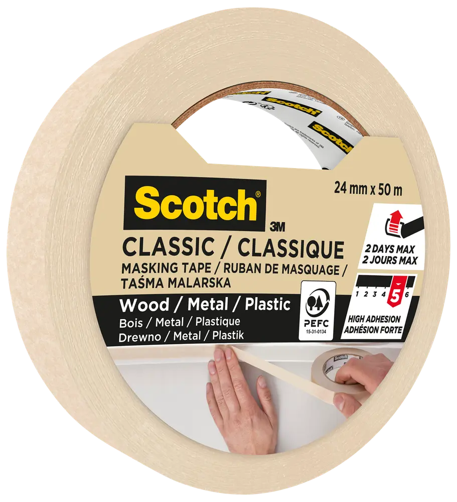 Scotch® maskeringstejp 50 meter x 24 mm
