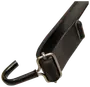 Sort gummistrop med metal krog i den ene ende, designet til fastgørelse af last eller udstyr. Holdbar, fleksibel og velegnet til udendørs eller bilbrug.