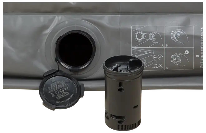 CampOut Luftmadras med indbygget pumpe 151x198cm