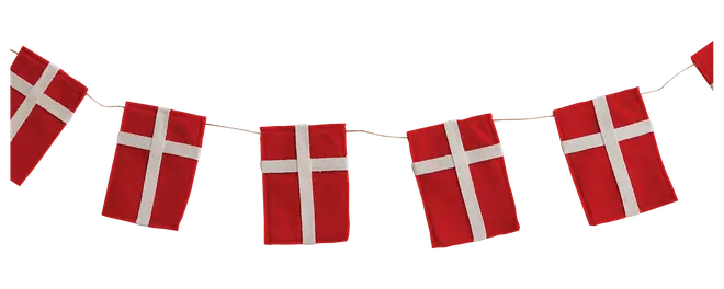 Guirlande med flag i filt - 3 meter