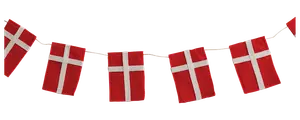 Guirlande med flag i filt - 3 meter
