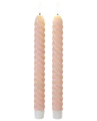 LED-kronelys snoet 2-pak - rosa