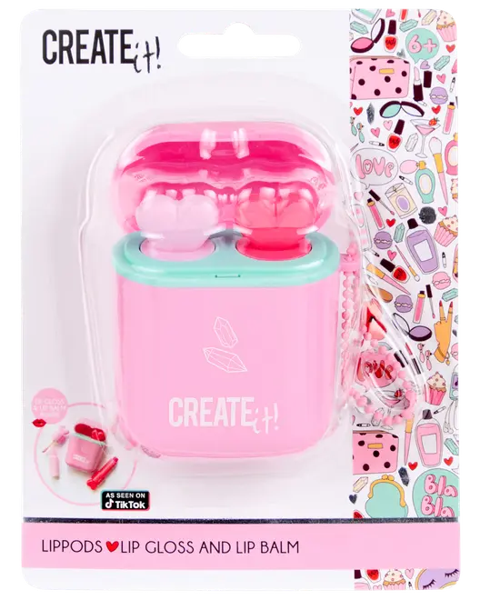 Lippod med læbepomade og lipgloss - Assorterede farver