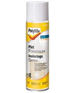 Polyfilla Pletforsegler Isoleringsspray, 400ml spraydåse, til hurtig og effektiv isolering af pletter på vægge og lofter. Til indendørs brug, tørretid ca. 15 minutter, hvid.