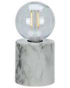 Bordlampe Marmor H. 15 cm - hvid