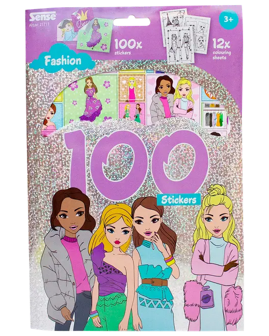 Aktivitetshæfte 100 stickers - fashion
