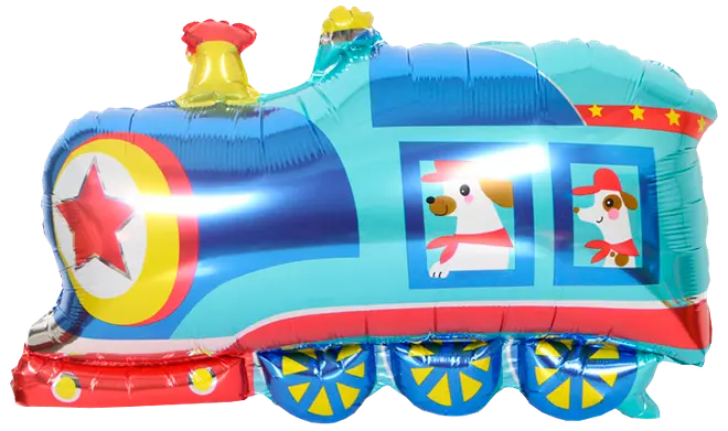 Folieballon 46 cm - Blå tog