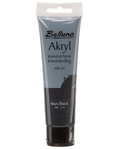 Belluno  Akrylfarve 100 ml Mars black