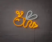 Neonskylt Bi H. 29 x B. 40 cm