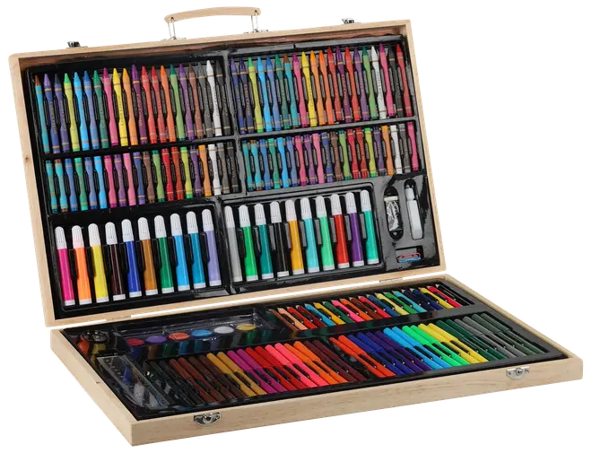 Kunstnersæt i trækuffert 178 dele